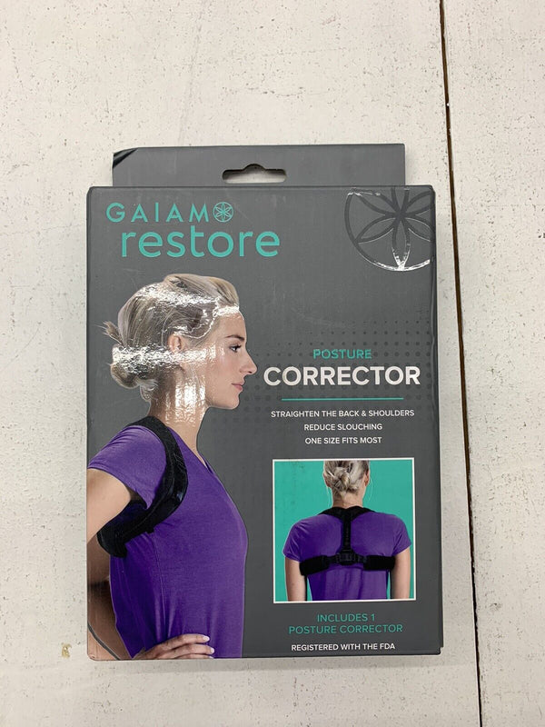 Gaiam Restore Posture Corrector Back Stretcher One Size Fits Most Black