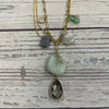 Anthropologie Mira Gold Stone Layered Dangle Drop Necklace New *