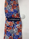 Croft &amp; Barrow Mens Pink Blue Floral Print Neck Tie