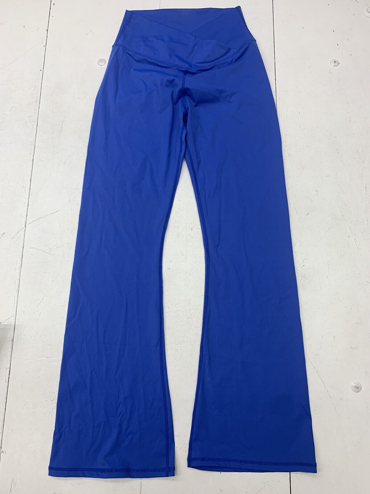Unbranded Womens Blue High Waisted Athletic Leggings Size Large