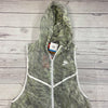 Nike Green Transparent Zip Up Hooded Vest  Women Size Large NEW