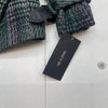 Mac &amp; Jac Green Plaid Tie Waist Peacoat Women’s Size XL New