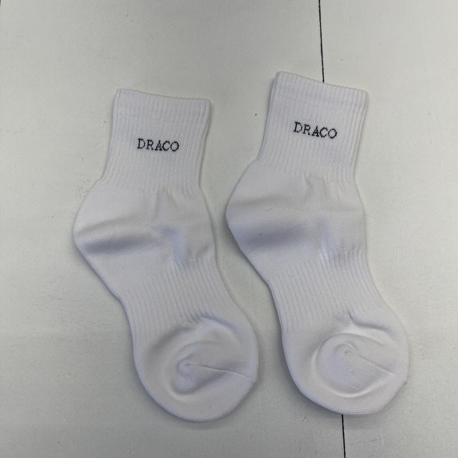 Draco Slides White Ankle Socks Mens Size OS New