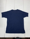 Vintage Screen Stars Mens Blue Short Sleeve Graphic Shirt Size Large