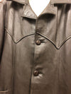 Mid Western Sport Togs Mens Deerskin Jacket Size 38 Dark Brown Leather Yoke Coat