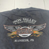 Harley Davidson Ride Free Iron Valley Manheim PA Black Cutoff T Shirt Mens Large