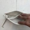 womens White and silver wristlet