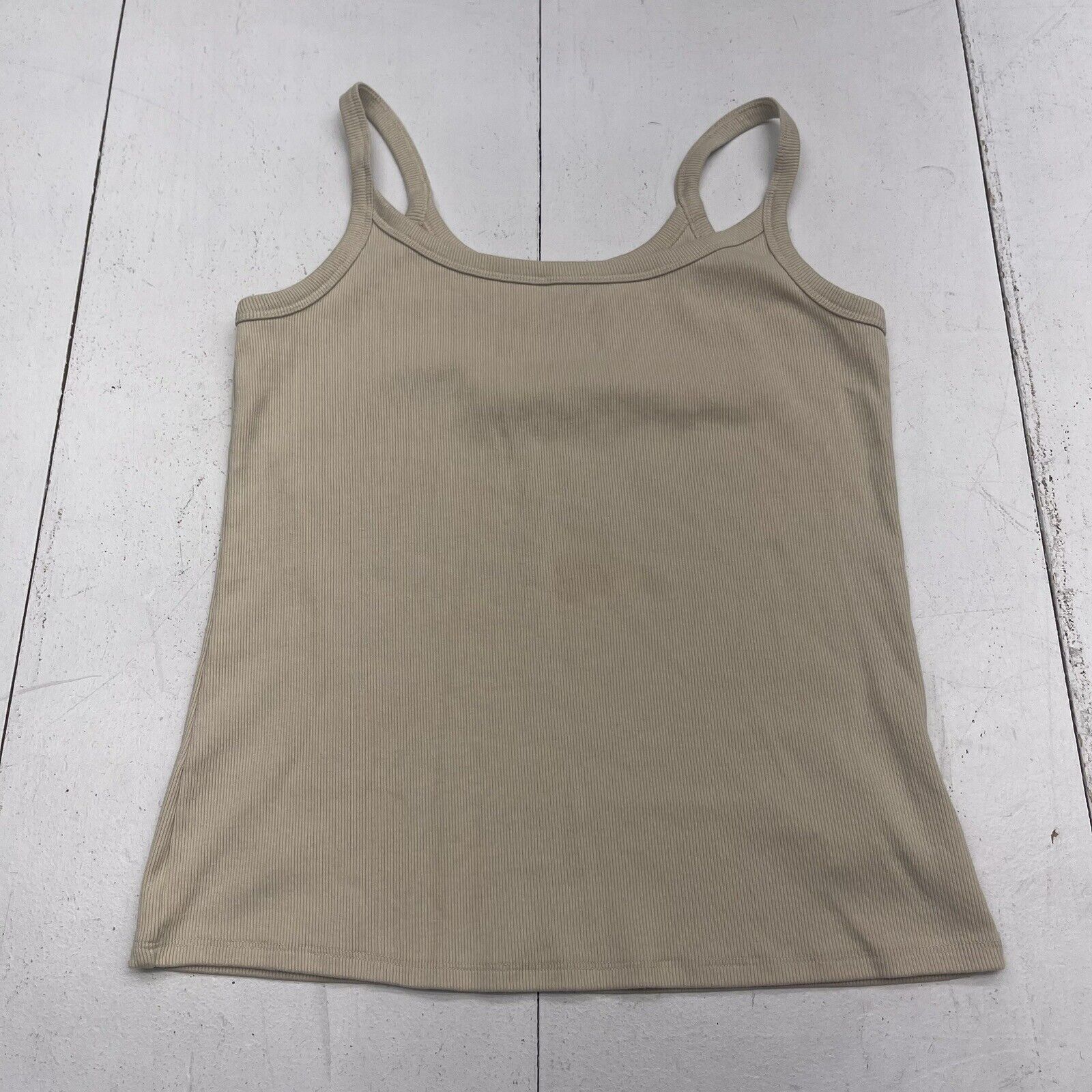 Old Navy Beige Ribbed Cami Tank Women’s Size Large