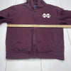 Jansport Maroon M State Bulldogs Zip Up Jacket Mens Size Large