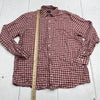 Johnnie O Top Shelf Westover Currant Red Plaid Button Up Long Sleeve Mens XXL