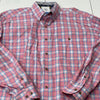 Wrangler George Strait Pink Blue Plaid Long Sleeve Button Up Cowboy Shirt Men Si