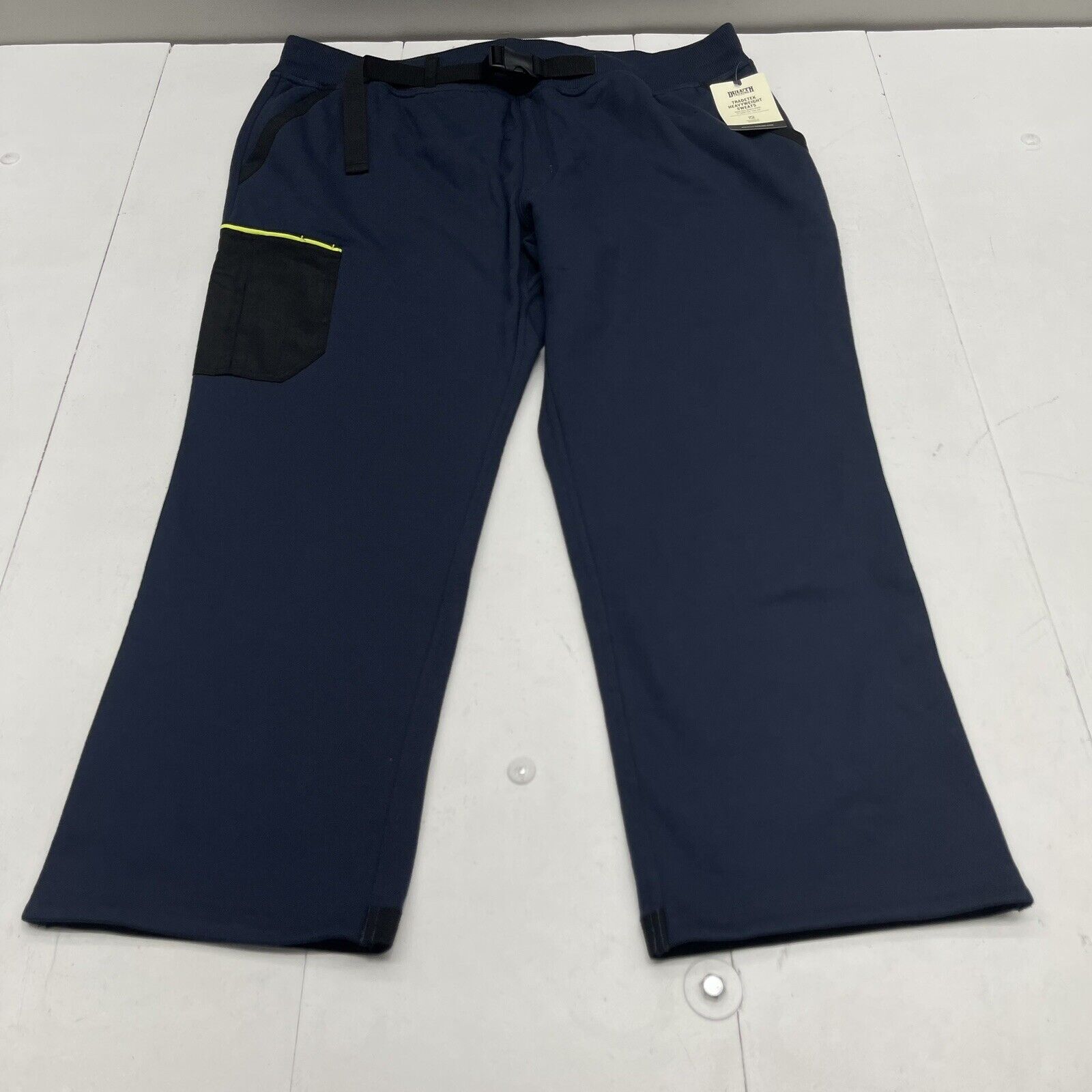 Duluth Tradetek Navy Blue Heavy Weight Cargo Sweat Pants Mens 2XL New