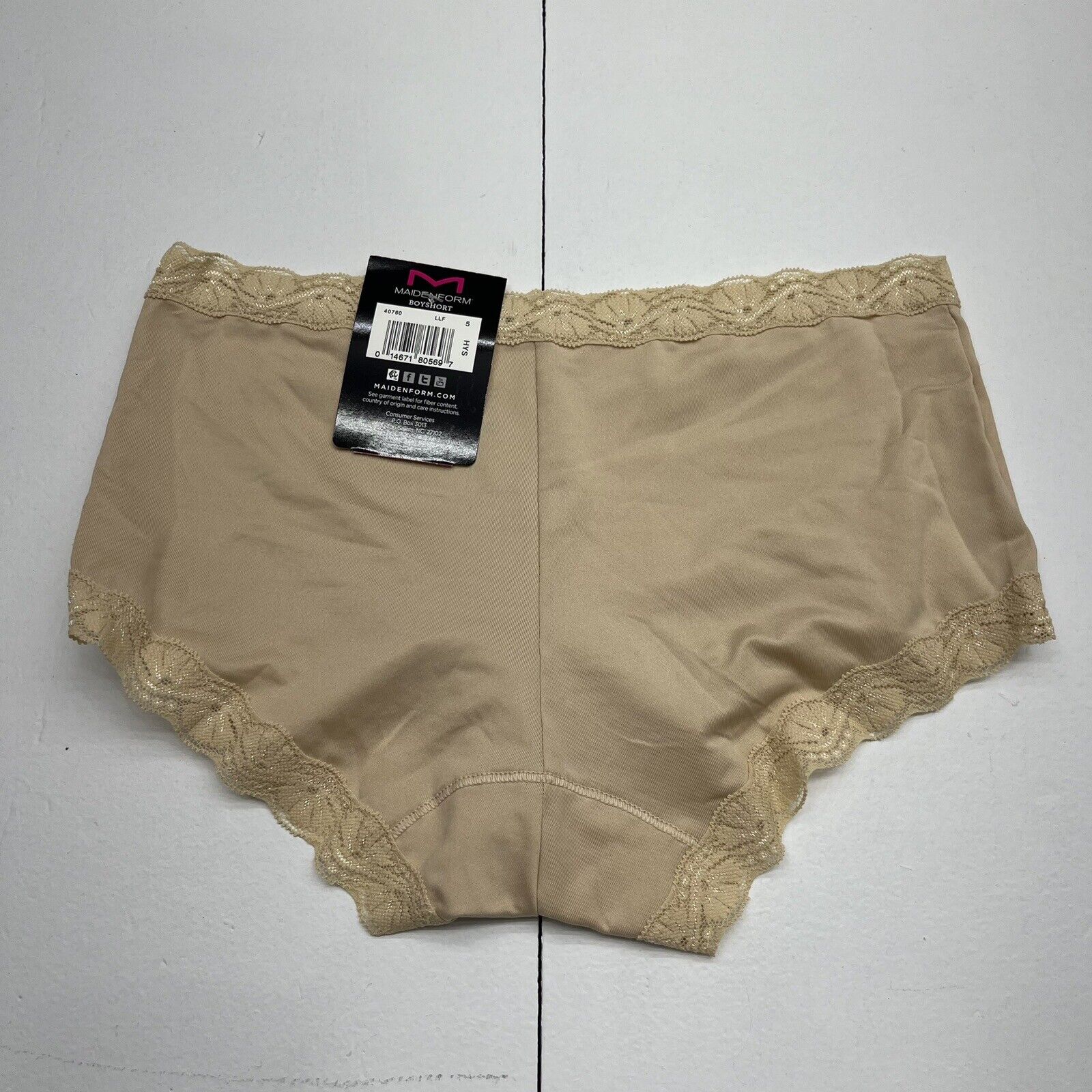 Maiden Form Beige Boyshort Lace Trim Underwear Womens Size Small NEW -  beyond exchange