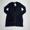 Soprano Black Long Sleeve Button Front Cardigan Women’s Size Medium