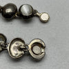 Vintage Silver Tone &amp; Opal Link Beaded Chain Bracelet Magnetic Close