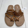 Sonoma Cressida Cognac Brown Strapy Thong Sandals Women’s Size 8 New