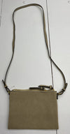 Old Navy Beige￼ Faux Suede Small Two Zipper Crossbody Bag Purse New