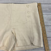 Loft Cream Double Button Riviera Shorts with Side Zip Women Size 10 NEW