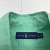 Ralph Lauren Green Cotton Long Sleeve Button Up Mens Size Large