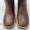 Jhonn Whaynee/J.W .Ranch Forever Brown The Galleon&quot; in Full Quill Ostrich Sz 9.5