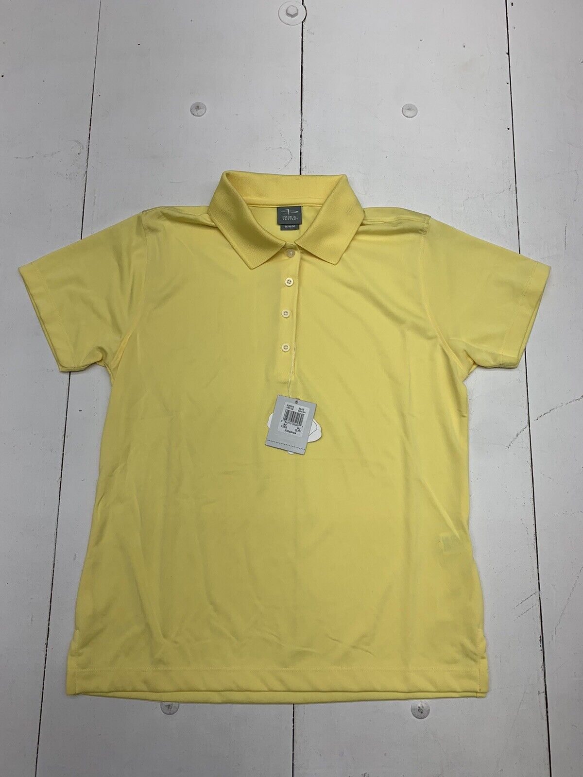Page & Tuttle Womens Yellow Polo Shirt Size Medium