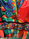 VTG Carole Little Multi Color Peplum Jacket Blazer Art To Wear Women’s Size 4*