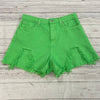 BDG Neon Green Distressed Denim Jean Cut-Off A-Line Shorts Women Size 28 NEW *