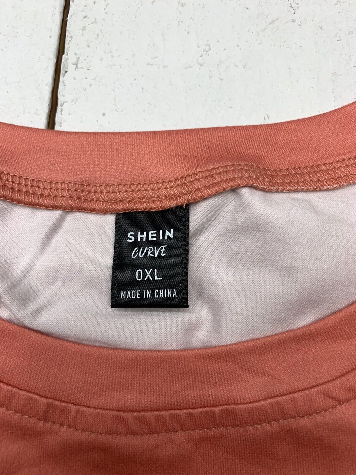 Shein Curve Womens Orange Nashville Graphic Short Sleeve Shirt