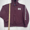 Jansport Maroon M State Bulldogs Zip Up Jacket Mens Size Large