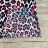 Jude Connally Pink Wild Print Long Sleeve Tunic Blouse Spandex Blend Women Size
