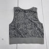 Forever 21 Gray Printed Crop V Neck Athletic Tank Women’s M/L