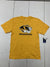 Colosseum Missouri Tigers Mens Yellow Short Sleeve Shirt Size Large