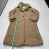 Sam Edelman Teddy Bear Long Coat Camel Women’s Size Small New