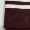 Athletic Team Socks Burgundy White Striped Long Socks 12 Pair Adult Size 23”NEW