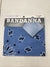 The Bandanna Co Bandana Paisley Chambray Blue 100% Cotton 22" x 22" Bandana New