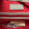 Dooney &amp; Bourke Taupe Pebble Grain Logo Lock Shoulder Bag Purse*