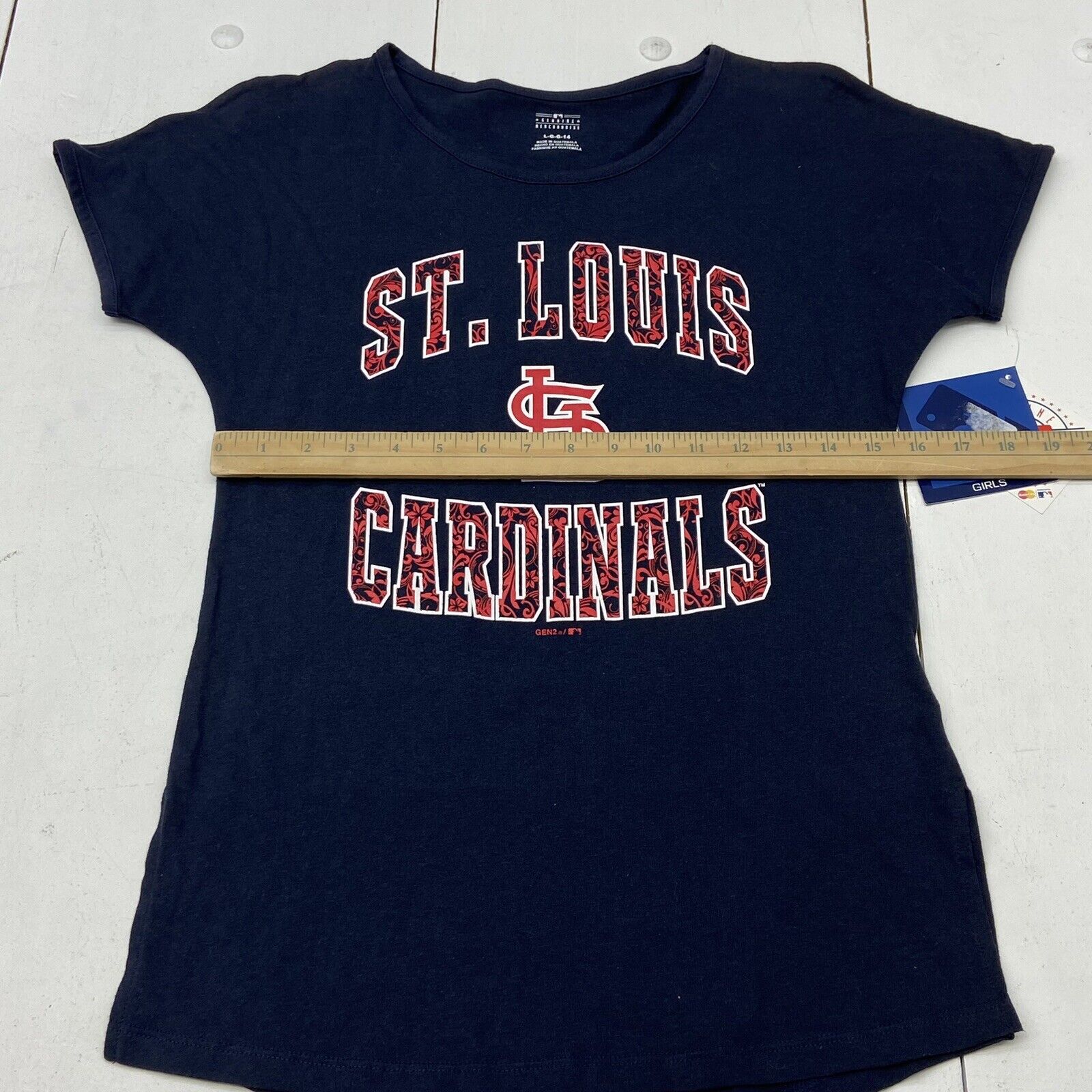 St Louis Cardinals MLB Blue Short Sleeve T-Shirt Youth Girls Size