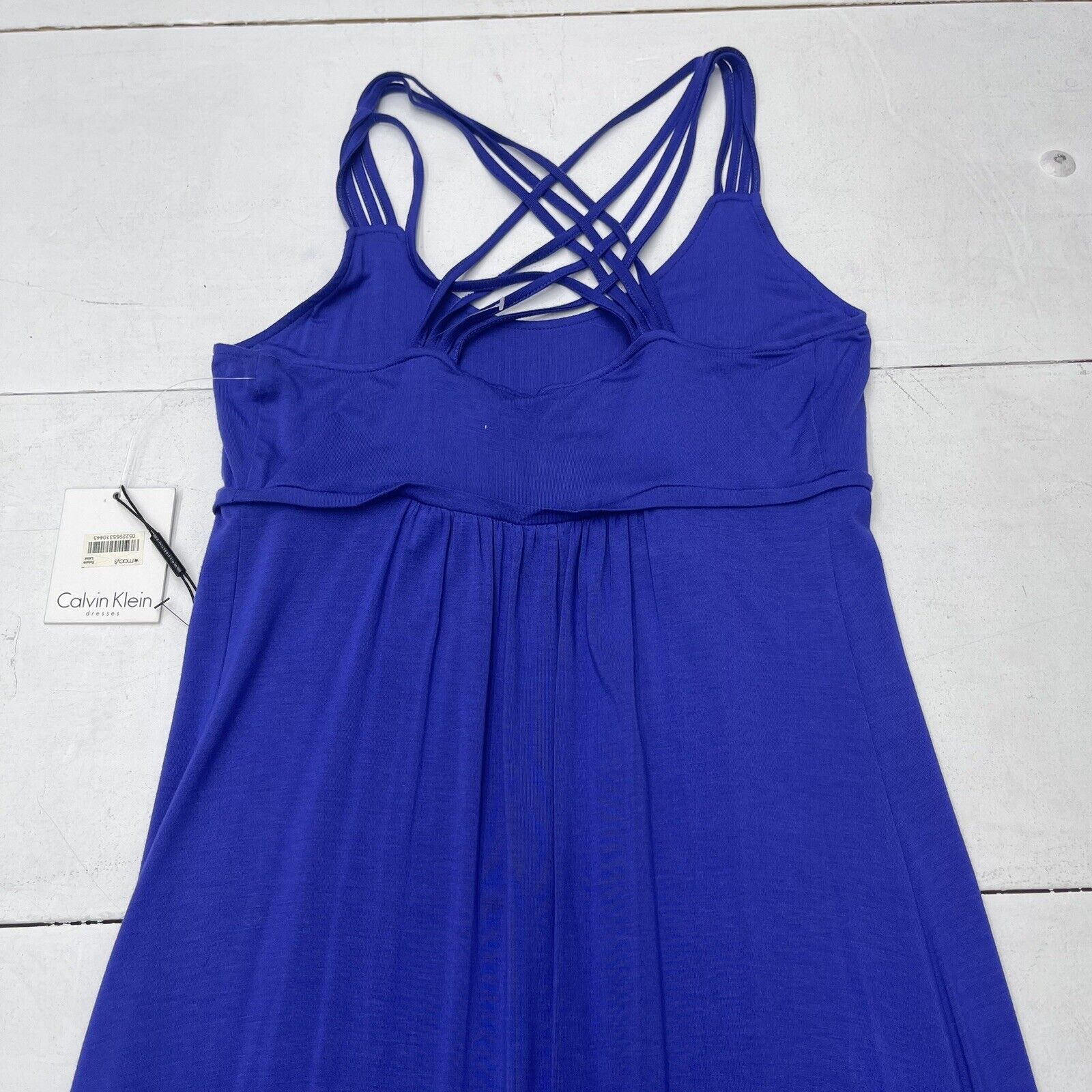 Calvin Klein Petunia Blue Sleeveless Maxi Dress Women's Size 10