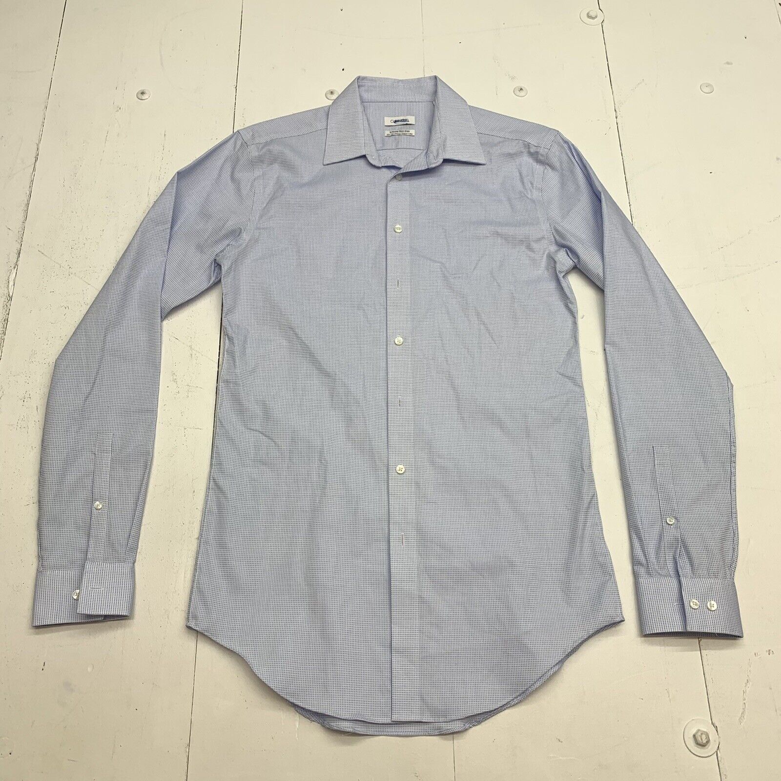 Calvin Klein Mens Blue Long Sleeve Button Up Size large