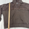 White Birch Brown 3/4 Zip Hoodie Long Sleeve With Pockets Womens Size 3XL