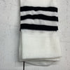 Athletic Team Socks White Black Striped Long Socks 12 Pair Adult Size 23”NEW