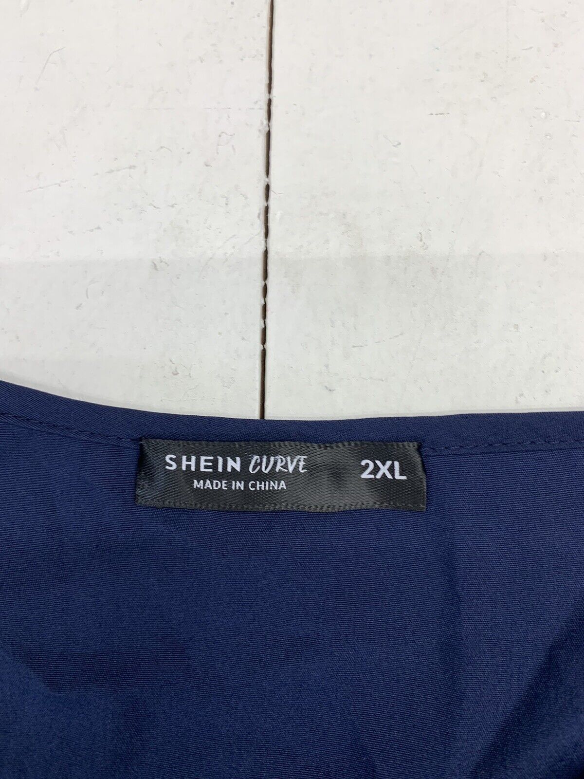Shein Curve Womens Dark Blue Short Sleeve Blouse Size 2XL - beyond