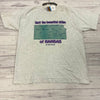 Vintage Gray Kansas Graphic Short Sleeve T-Shirt Men Size XL Made In USA