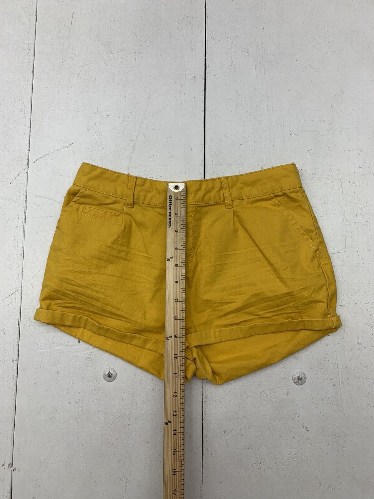 Ambiance Apparel Womens Yellow Shorts Size Small - beyond exchange