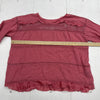 Isabel Marant Chay Striped Lattice Inset Blouse Cranberry Pink Women’s 42 US 10