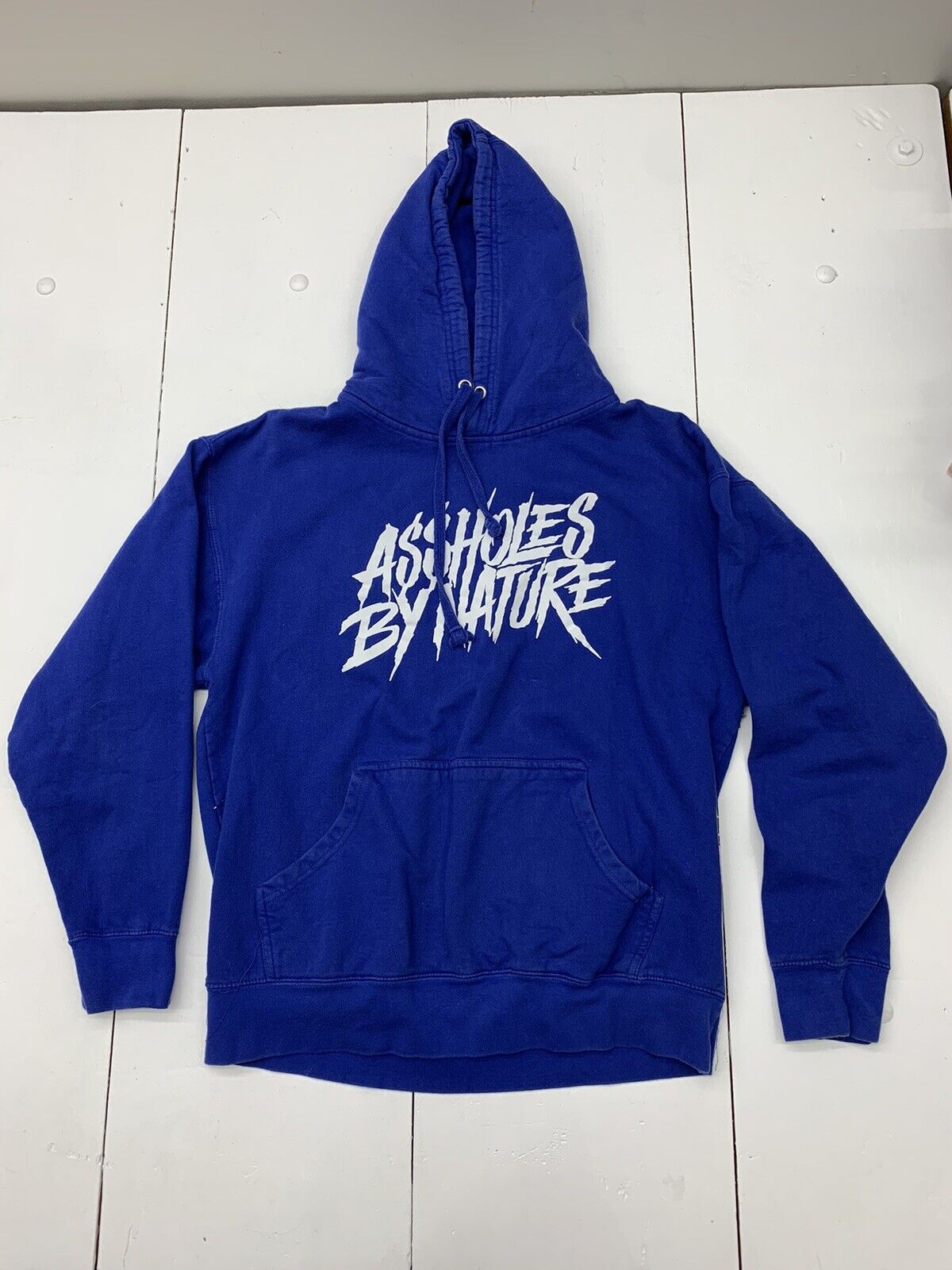 ABN mens Blue Graphic Hoodie Size XL