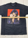 Fashion Nova Mens Aaliyah Black Graphic Short Sleeve Shirt Size Large
