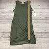 Leith Boutique Olive Sleeveless Sarma Dress Rouched Side Women Size XL NEW