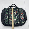 QSML Black Floral Travel Packable Tote Bag