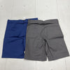 Old Navy Gray &amp; Blue 2 Pack Straight Twill Shorts Boys Size 12 NEW